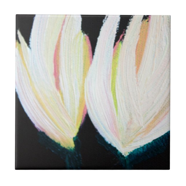 Carreau Carrelage en céramique Tulipes peintes (Devant)