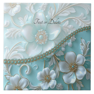 Carreau Carrelage en céramique turquoise blanche