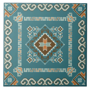 Carreau Carrelage en céramique Turquoise de style sud-oues