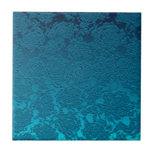 Carreau Carrelage en céramique Turquoise Floral moderne