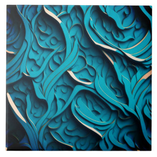 Carreau Carrelage en céramique "Vagues Turquoise IV"