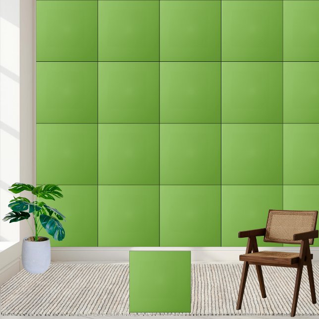 Carreau Carrelage en céramique vert citron vert (Vibrant Lime Green Solid Color Ceramic Tile)