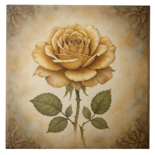 Carreau Carrelage en céramique vintage, Beau Rose or