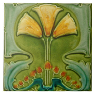 Carreau Carrelage en céramique - Vintage Floral Art Nouvea
