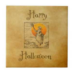 Carreau Carrelage en céramique vintage Halloween Witch