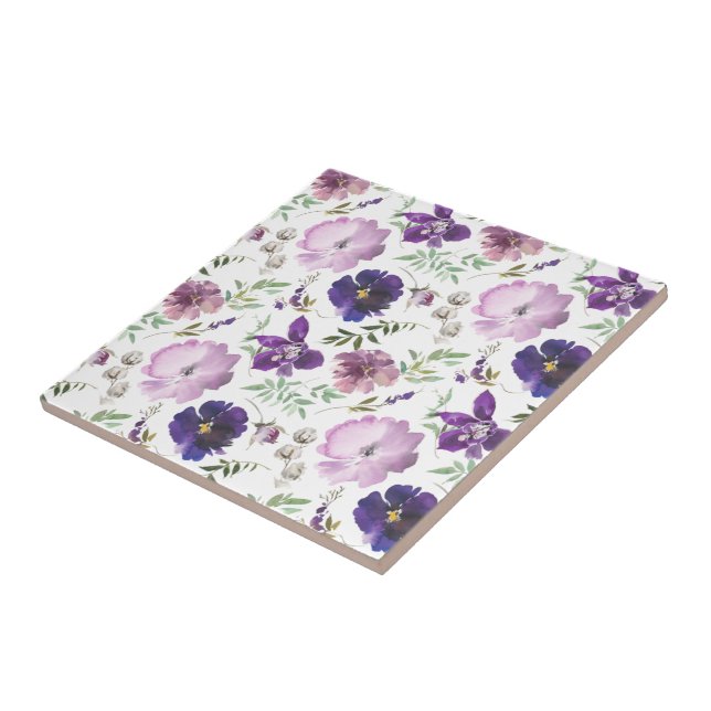 Carreau Carrelage en céramique violet (Côté)