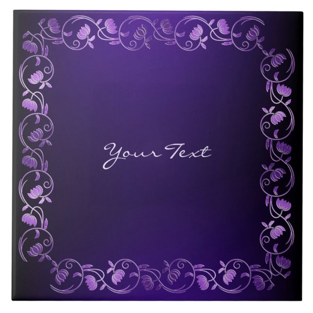 Carreau Carrelage en céramique violette (Devant)