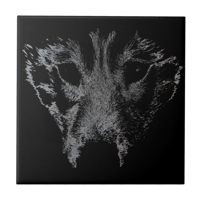 Carreau Carrelage en céramique Wolf Husky Pup Sled Chien D (Devant)