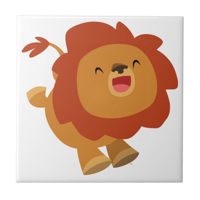 Carreau Carrelage en Lion de dessin mignon (Devant)