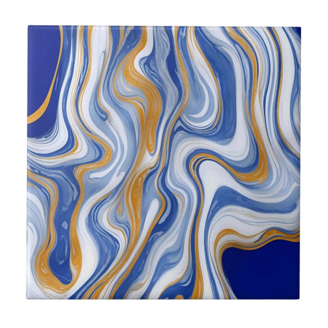 Carreau Carrelage en marbre bleu foncé (Devant)