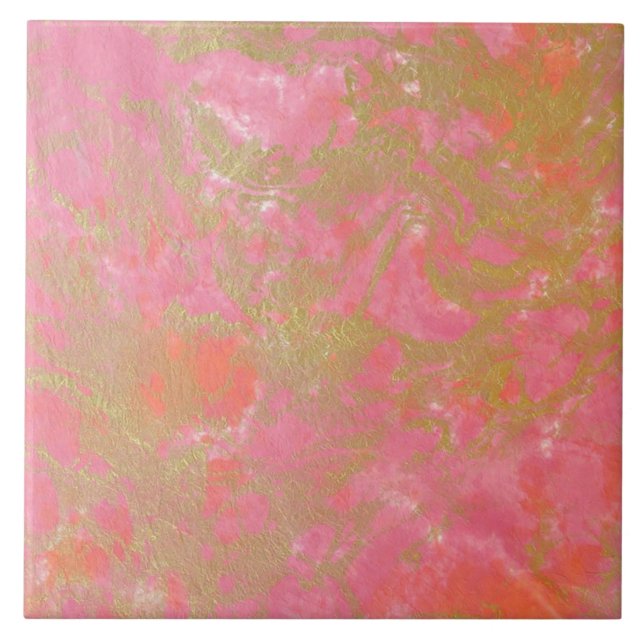 Carreau Carrelage en marbre moderne simple rose or Faux (Devant)