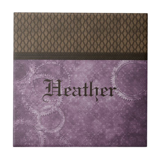 Carreau Carrelage en métal, pourpre (Devant)