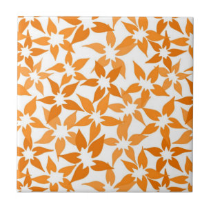 Carreau Carrelage fleuri Orange
