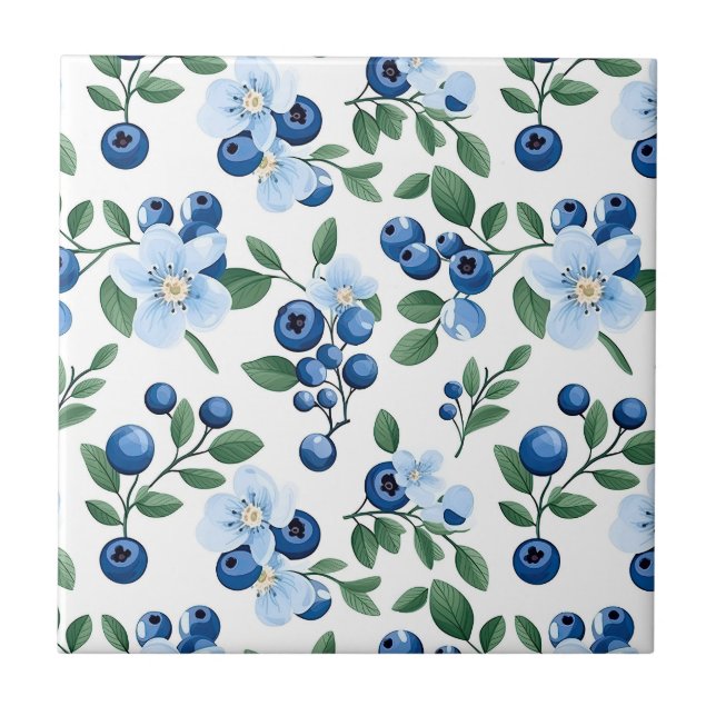 Carreau Carrelage floral bleuet (Devant)