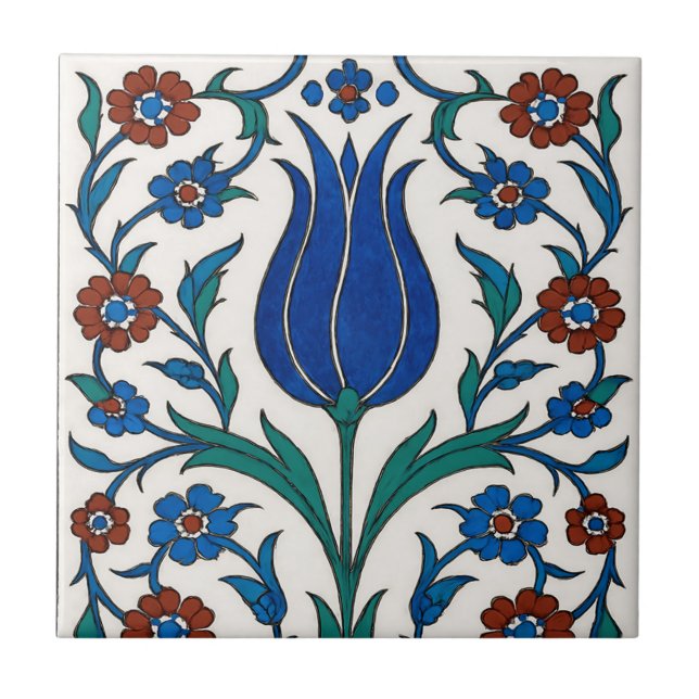 Carreau Carrelage floral ottoman - Design Tulip traditionn (Devant)