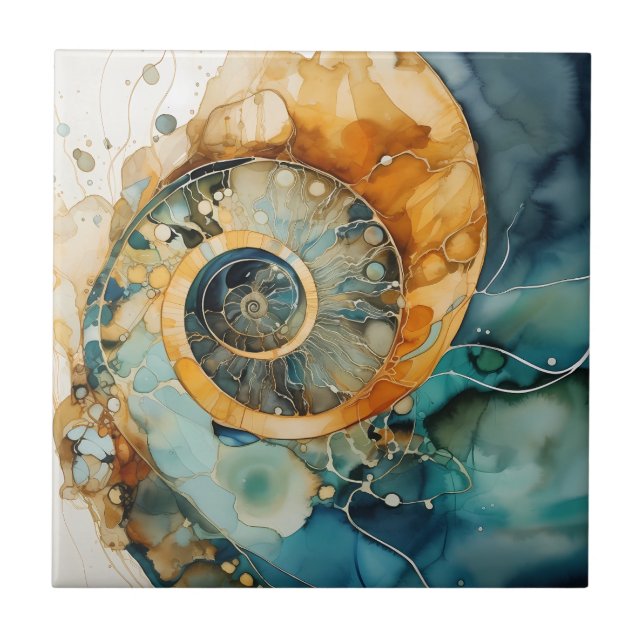 Carreau Carrelage Fossile Gem Ammonite (Devant)