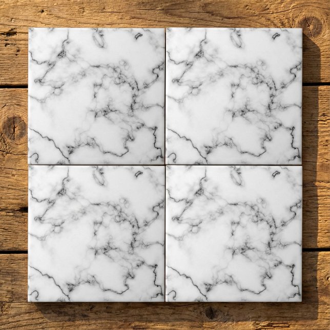 Carreau Carrelage gris et blanc, effet Marbre (Grey and white Marble effect tile.)