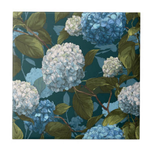 Carreau Carrelage Hydrangeas Branché Pour Parquet
