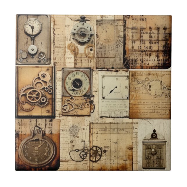 Carreau Carrelage industriel vintage (Devant)