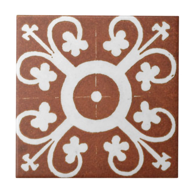 Carreau Carrelage Irlandais céramique Design Rouge Clocher (Devant)