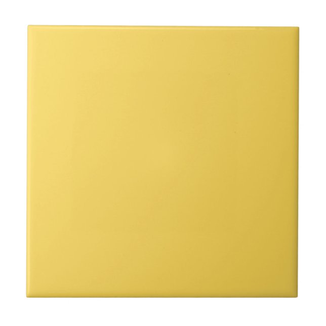 Carreau Carrelage jaune de moutarde solide (Devant)