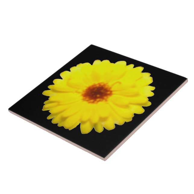 Carreau Carrelage jaune marigold fluorescent (Côté)