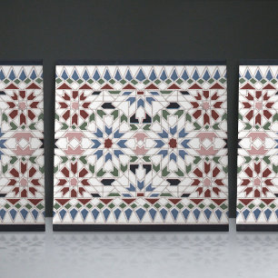 Carreau Carrelage marocain fleuri géométrique Accent décor