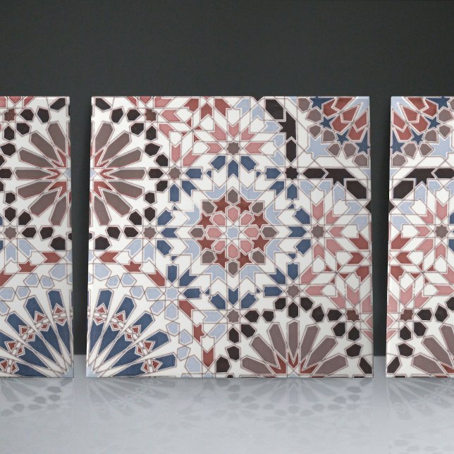 Carreau Carrelage marocain fleuri géométrique Accent décor (Créateur téléchargé)
