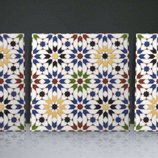 Carreau Carrelage marocain fleuri géométrique Accent décor (Créateur téléchargé)