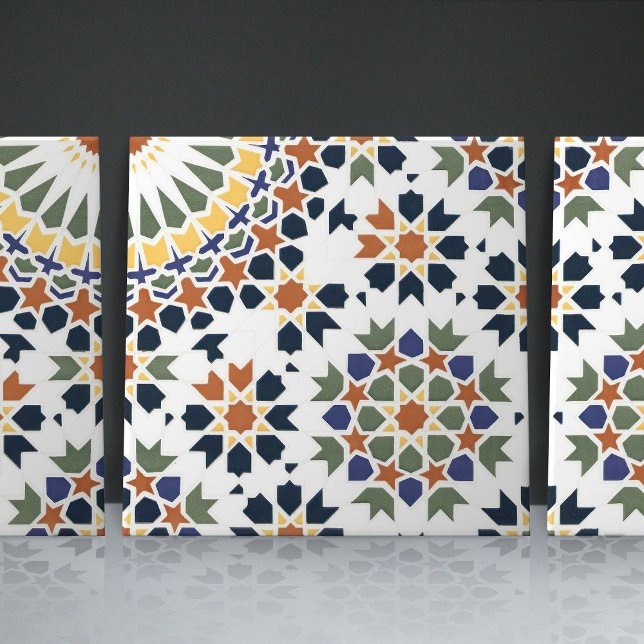 Carreau Carrelage marocain fleuri géométrique Accent décor (Créateur téléchargé)