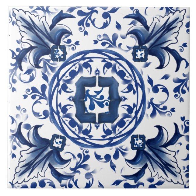 Carreau Carrelage méditerranéen, Carrelage sicilien, majol (Devant)