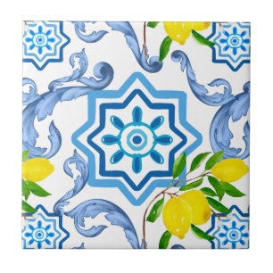 Carreau Carrelage méditerranéen, majolica, style sicilien 