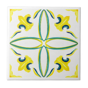Carreau Carrelage méditerranéen, majolica, style sicilien 