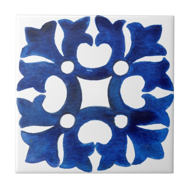 Carreau Carrelage méditerranéen, majolica, style sicilien  (Devant)