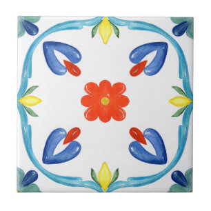 Carreau Carrelage méditerranéen, majolica, style sicilien 