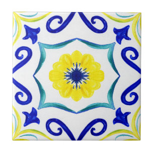 Carreau Carrelage méditerranéen, majolica, style sicilien 