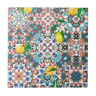 Carreau Carrelage méditerranéen, mosaïque, citron, art d'é
