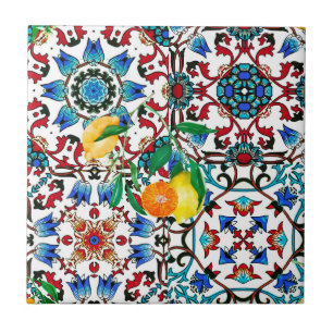 Carreau Carrelage méditerranéen, mosaïque, citron, art d'é