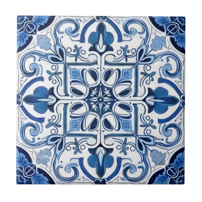 Carreau Carrelage méditerranéen, Portugais, Azulejo, Majol (Devant)