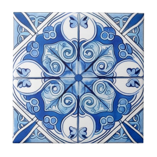 Carreau Carrelage méditerranéen, Portugais, Azulejo, Majol (Devant)