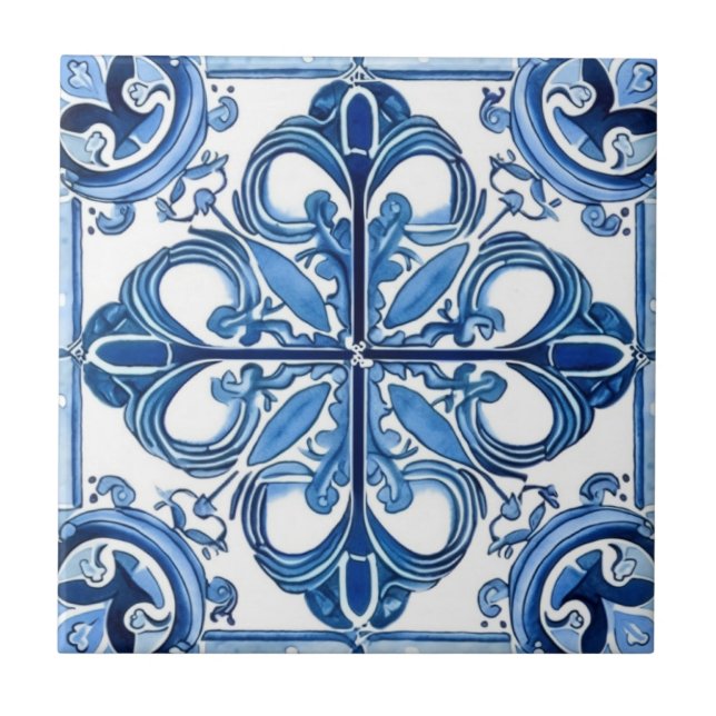 Carreau Carrelage méditerranéen, Portugais, Azulejo, Majol (Devant)