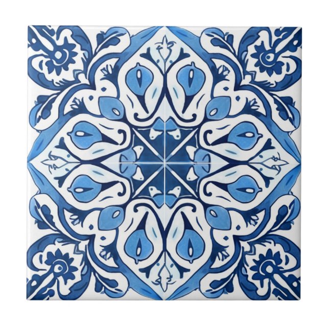 Carreau Carrelage méditerranéen, Portugais, Azulejo, Majol (Devant)