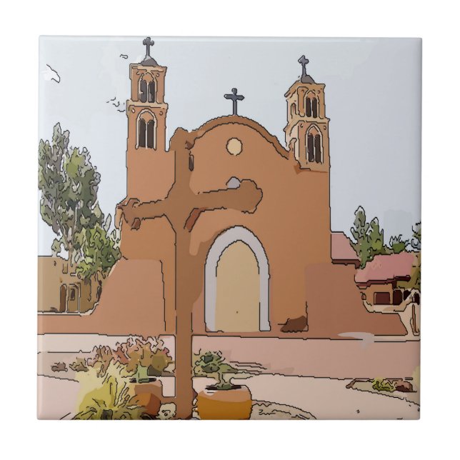 Carreau Carrelage mexicain, Vielle mission espagnole (Devant)