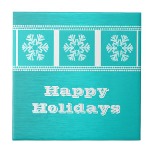 Carreau Carrelage moderne Snowflakes, Aqua
