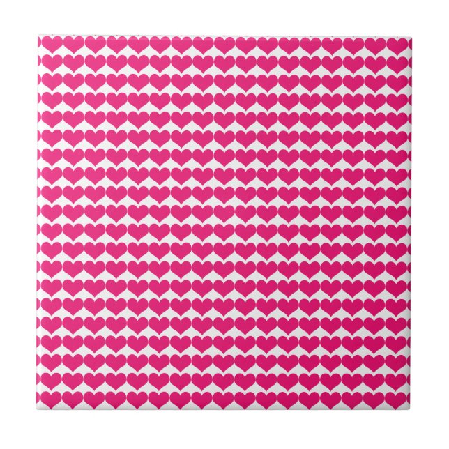 Carreau Carrelage Motif Coeur rose (Devant)