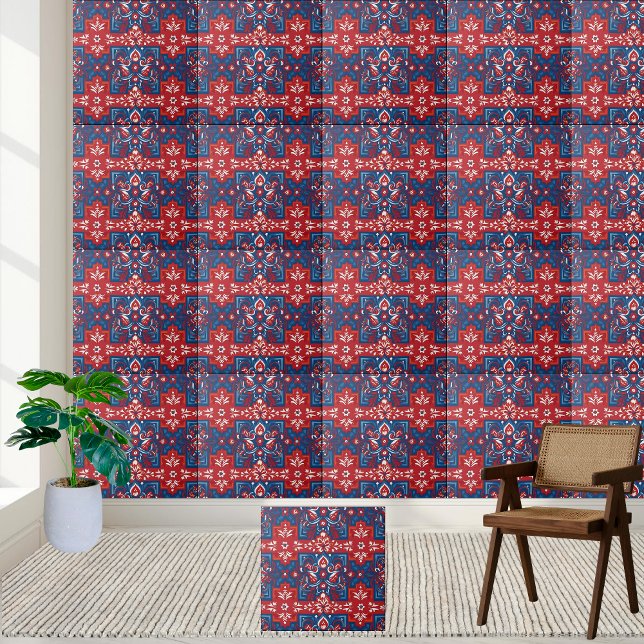 Carreau Carrelage Motif du patrimoine scandinave (Scandinavian Heritage Pattern Tile)