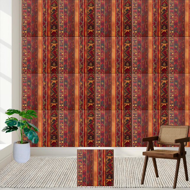 Carreau Carrelage Motif Russe Africain (Rustic African Motif Tile)