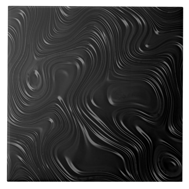 Carreau Carrelage noir en céramique (Devant)