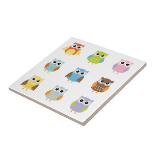 Carreau Carrelage Petits Hiboux Mignons