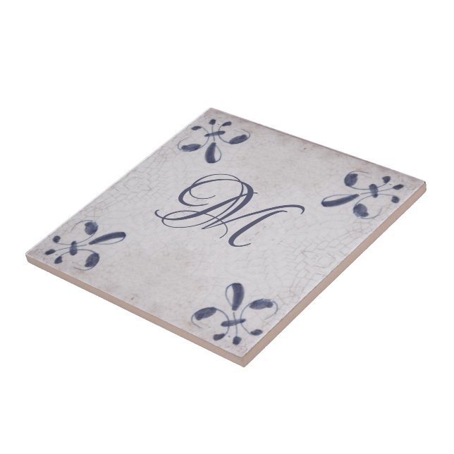 Carreau Carrelage Repro portugais bleu azulejos personnali (Côté)